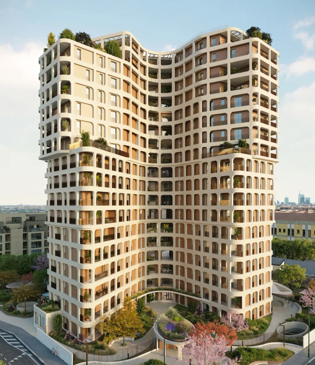 Render architetturale di Mia Tower