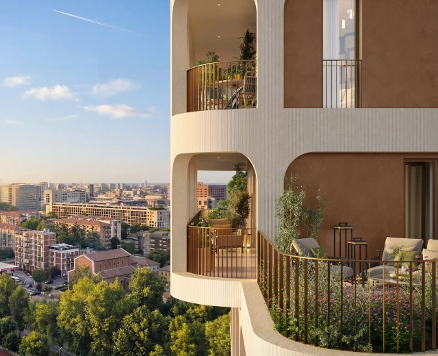 Vista esterna del progetto Mia Tower