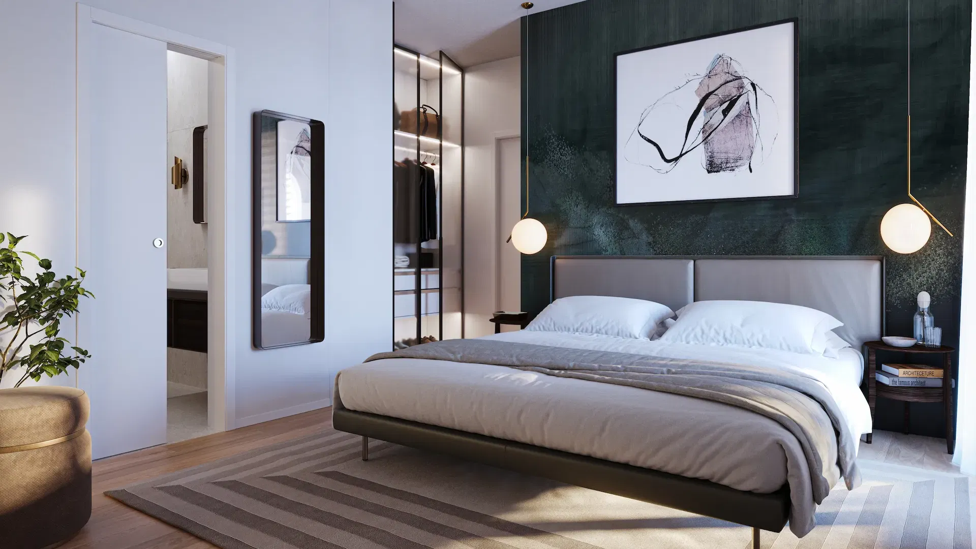 Three-room apartment on floor 8 with bright living area at Mia Tower